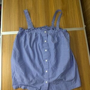 J. Crew Blue and White Striped Top